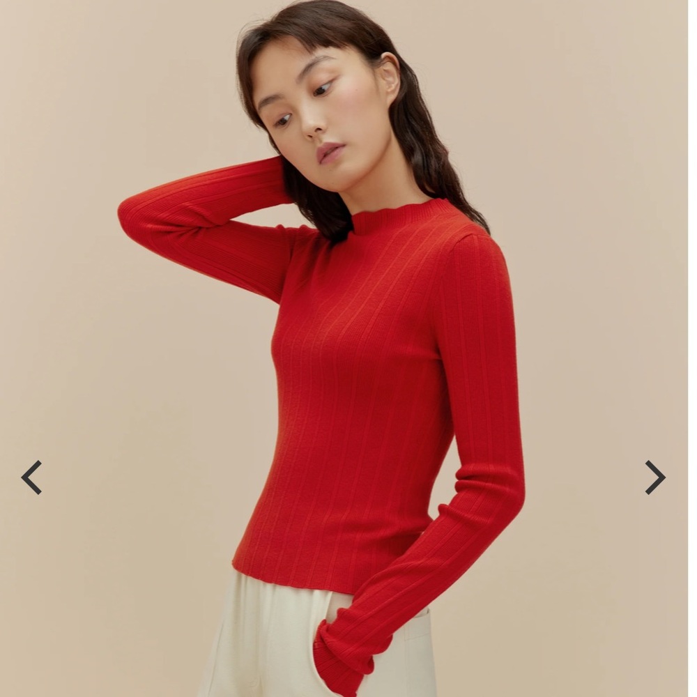 Neiwai Knitted Ribbed Sweater